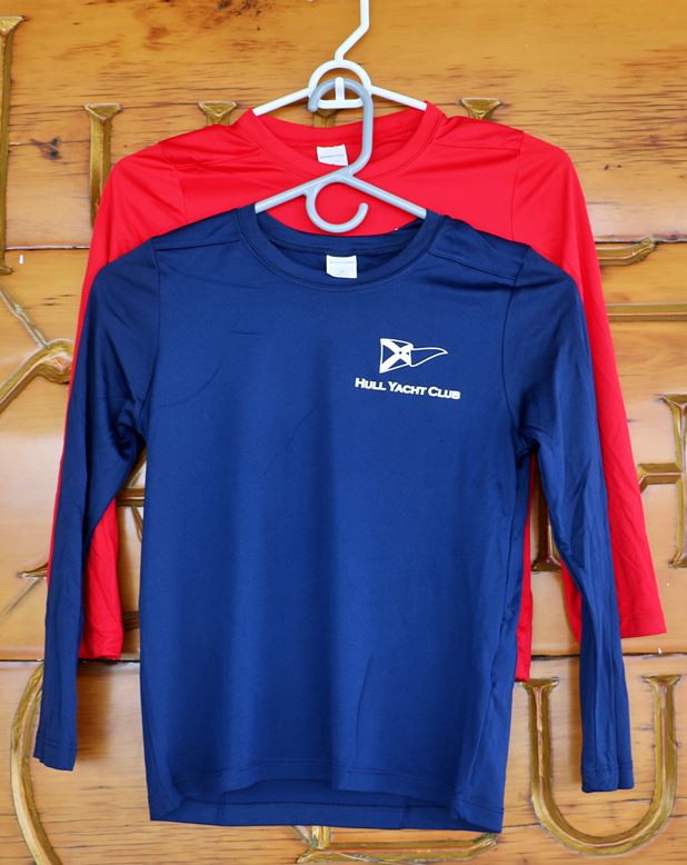 Youth Long Sleeve Sun Shirt - Navy and Yellow