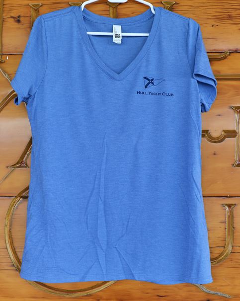 Women's V-Neck Tri-Blend T - Maritime Frost