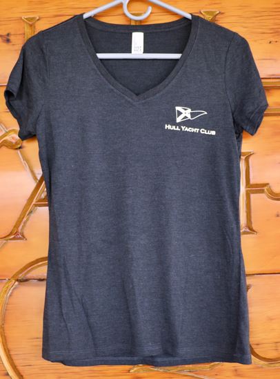 Women's V-Neck Tri-Blend T - Black Frost