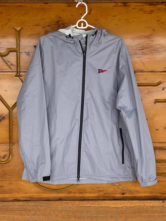 Men's Full Zip Rain Jacket with Hood - "Cloud"