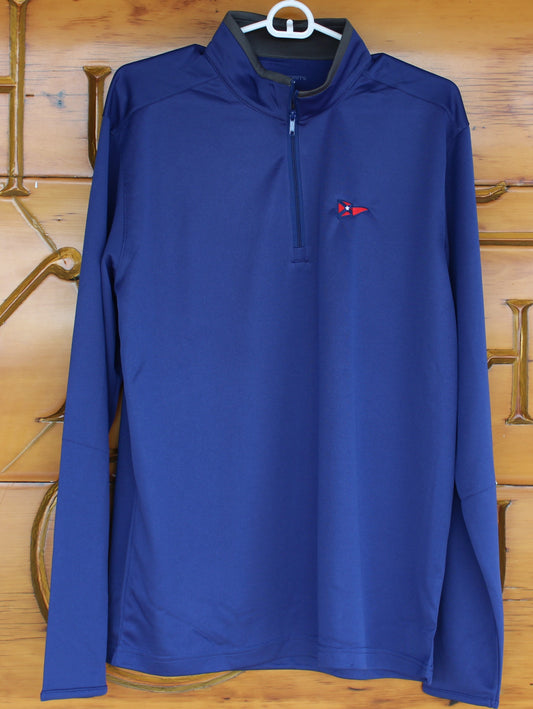 Men's Performance Outerwear - 1/4 Zip, Silk Touch - Blue